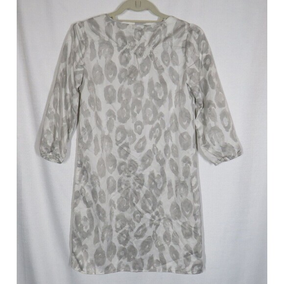 Express Gray Leopard Print Textured Button Up Dress Size XS - Picture 4 of 7